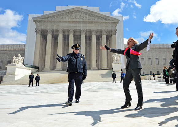 Edith Windsor in front of the Supreme Court. JEWEL SAMAD/AFP/Getty Images